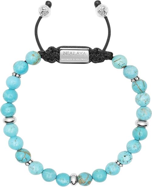 Nialaya Men's Beaded Bracelet With Turquoise XL - Armbånd hos Magasin