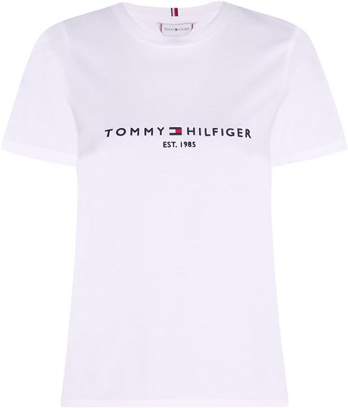 Tommy Hilfiger Heritage Hilfiger CNK REG TEE Kvinde White Kortærmede T-shirts Str L - Bomuld hos Magasin