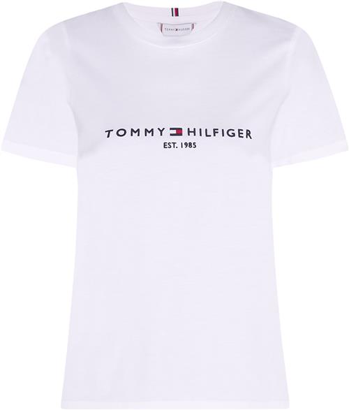 Tommy Hilfiger Heritage Hilfiger CNK REG TEE Kvinde White Kortærmede T-shirts Str S - Bomuld hos Magasin