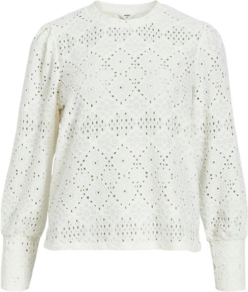 Object Objfeodora L/S TOP Noos Kvinde Cloud Dancer Langærmede Bluser Str S - hos Magasin