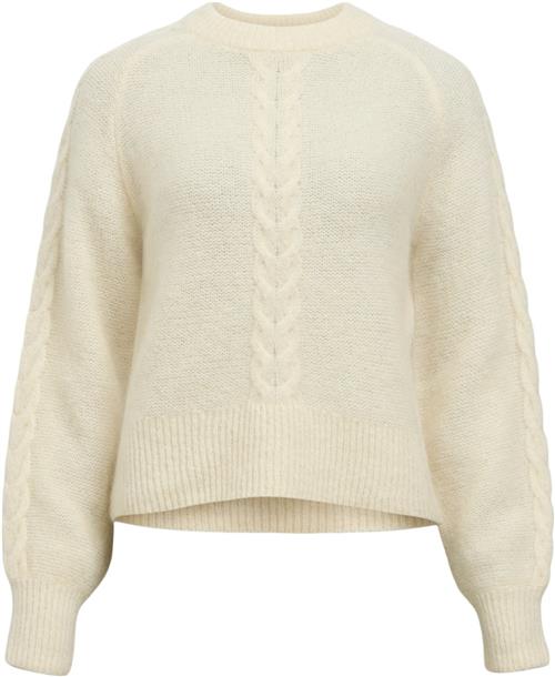 Object Objnete LO Knit Pullover Noos Kvinde Sandshell/melange Toppe Loose Fit Str L - hos Magasin