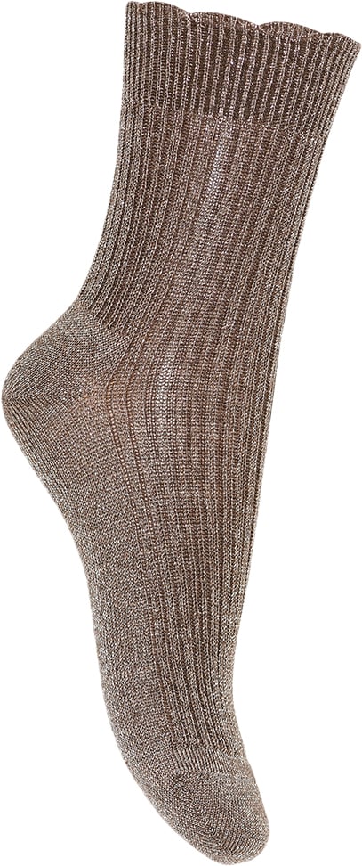 Se mpKids Celosia Glitter Socks Str 22/24 - Brown Sienna Strømper Viskose hos Magasin ved Magasin