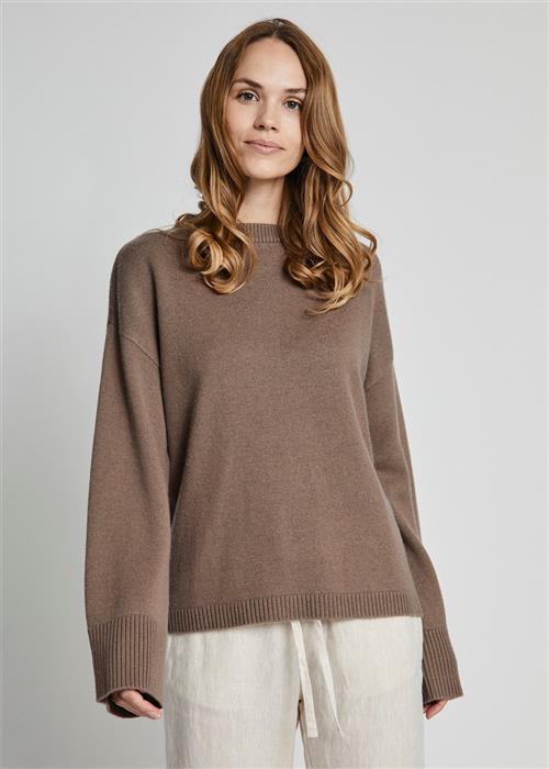 Se Bruun & Stengade BS Michelle Knitwear Kvinde Mink Sweaters Str XXL - hos Magasin ved Magasin