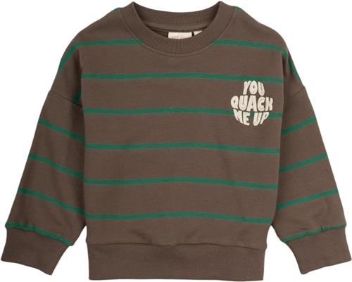 Se PETIT PIAO Sweat Shirt Line Str 110 cm - Chocolate Brown S Sweatshirts Bomuld hos Magasin ved Magasin