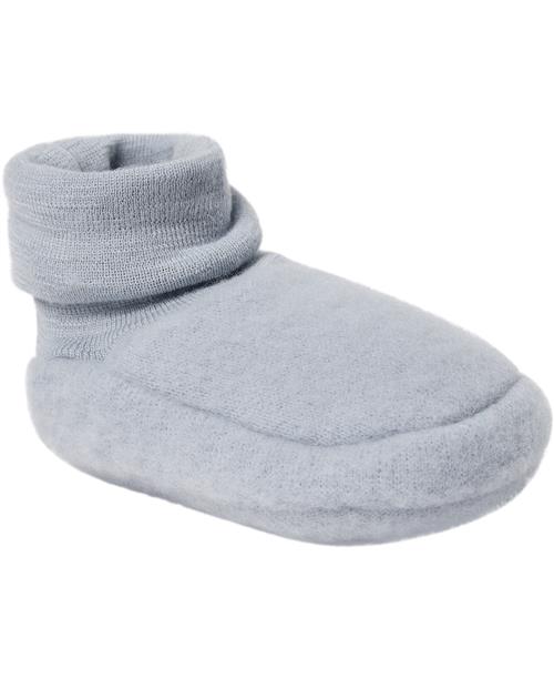 Müsli by Green Cotton Woolly Fleece Booties Str 56/68 - Jasmin Blue Fleece Merino Uld hos Magasin