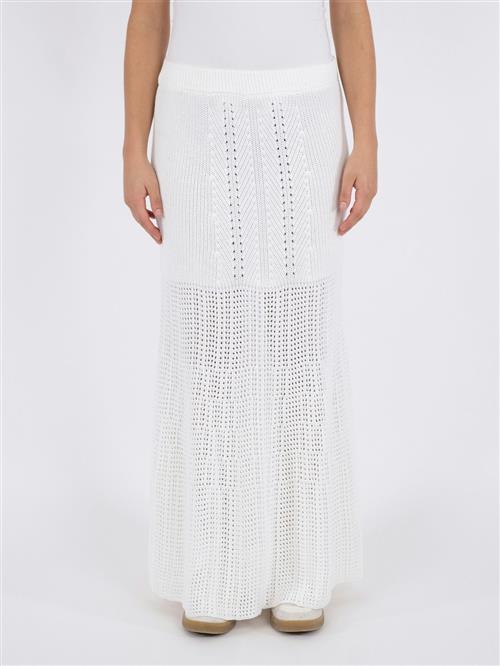 Neo Noir Lyric Crochet Knit Skirt Kvinde White Maxi Nederdele Str 40 - hos Magasin