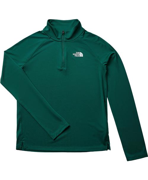 Se The North Face Teen Never Stop 1/4 ZIP Evergreen Str L - Evergreen Bluser hos Magasin ved Magasin