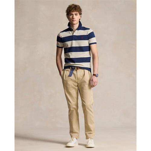 Polo Ralph Lauren 20/1 YD Meshssl-psh Mand Light Vintage Hthr/spring Navy Kortærmede Poloer Str L - hos Magasin