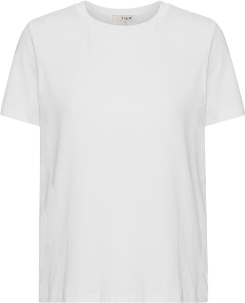 A-VIEW Stabil top s/s Kvinde White Kortærmede T-shirts Str L - hos Magasin