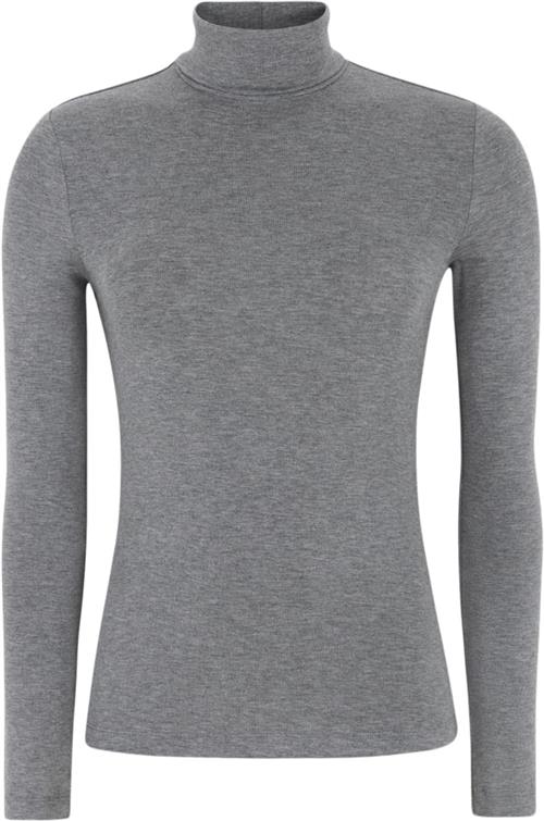 Soft Rebels Srroman Roll Neck Kvinde Medium Grey Melange Langærmede Bluser Str L - hos Magasin