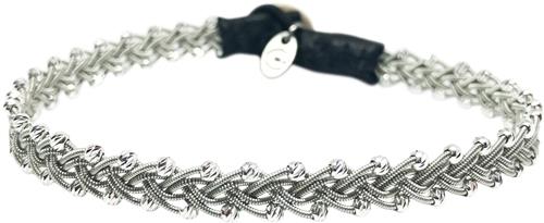 BeChristensen Maria Facet Silver Beads Black L (20-21cm) - Kædearmbånd Med Vedhæng hos Magasin