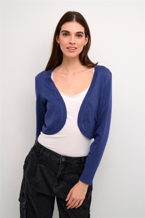 Se Kaffe Astrid Bolero Kvinde Blue Indigo Cardigans Str XL - hos Magasin ved Magasin