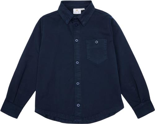 The New Tnre:Connect L_S Shirt Str 122-128 cm/7-8 år Unisex - Navy Blazer Skjorter Bomuld hos Magasin