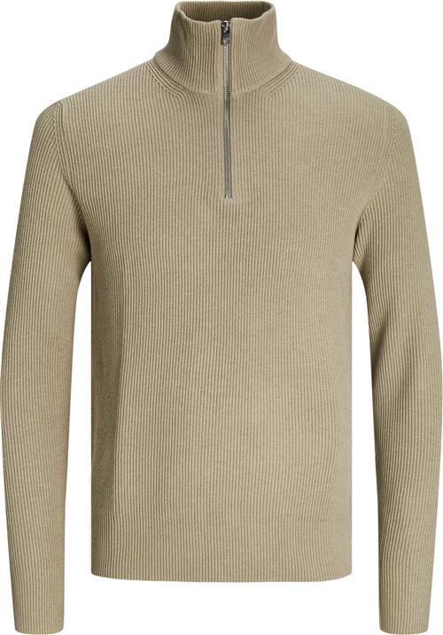 Jack & Jones Jjeperfect Knit Half ZIP SN Mand Crockery Turtlenecks Str XL - hos Magasin