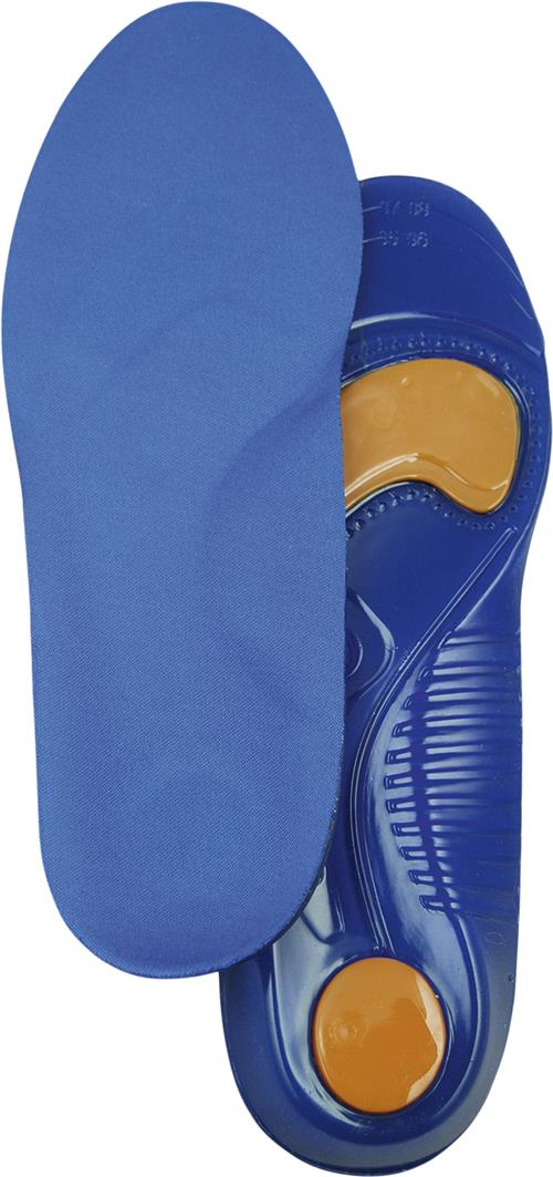 Nøgle & Hælebar Gel Sport Insole Mand Blue Skopleje Str 39/42 - hos Magasin