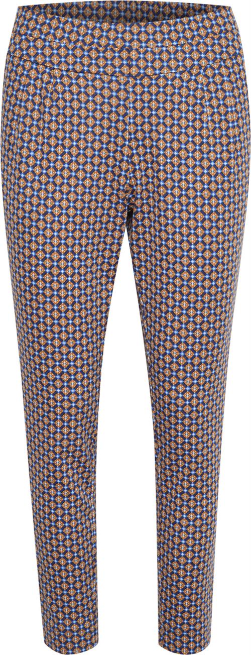 Se Cream Cranett Pants Kvinde Sodalite Geometric Blue Bukser Med Smalle Ben Str XL - hos Magasin ved Magasin