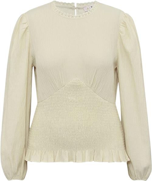 A-VIEW Helen Blouse Kvinde Off White Langærmede Bluser Str 42 - hos Magasin