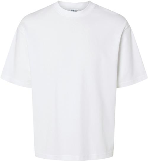 Selected Homme Slhlooseoscar SS Oneck TEE Noos Mand Hvid Kortærmede T-shirts Loose Fit Str XL - hos Magasin