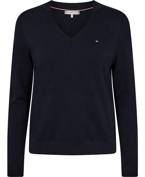 Se Tommy Hilfiger CO Jersey Stitch VNK Sweater Kvinde Desert Sky Sweaters Str M - hos Magasin ved Magasin