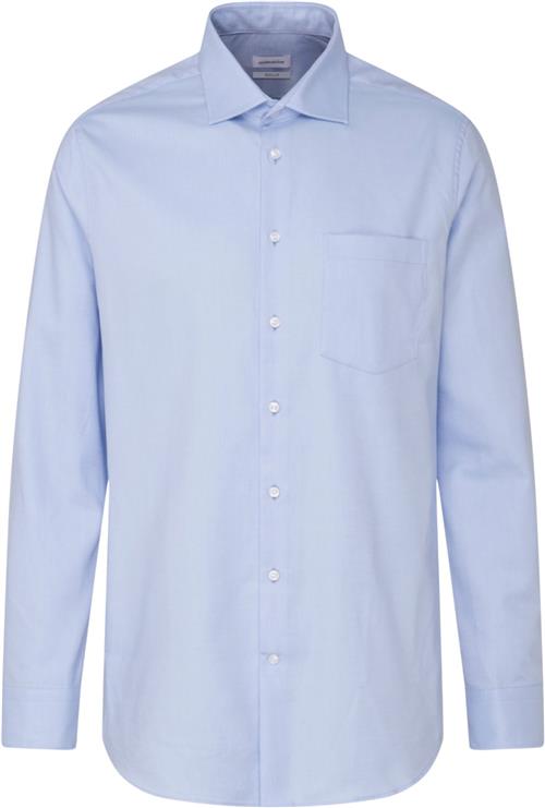 Seidensticker Business Shirt Regular Long Sleeve Kentcollar Uni Mand Blue Langærmede Skjorter Str 38 - hos Magasin