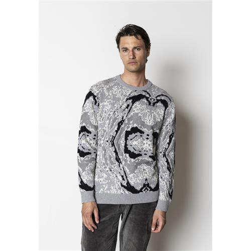 Clean Cut Copenhagen Tom Knit Mand Ecru/grey Sweaters Str S - Bomuld hos Magasin