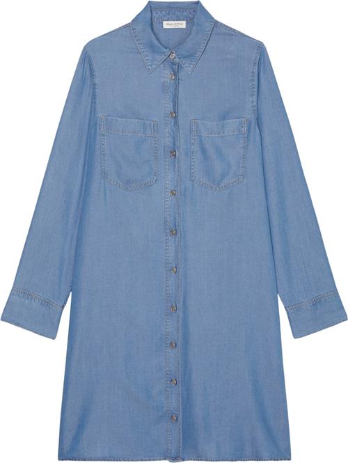 Marc O’Polo Dress, Shirt Dress, Hline, Long sl Kvinde Washed Sky Midi Kjoler Str 38 - hos Magasin