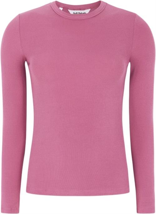 Se Soft Rebels Srfenja Oneck Top Kvinde Rose Wine Kortærmede T-shirts Slim-fit Str M - hos Magasin ved Magasin