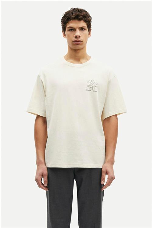 Se Samsøe Samsøe Sapoetry Tshirt 15316 Kvinde Neutral Lotus Toppe Str XS - Bomuld hos Magasin ved Magasin