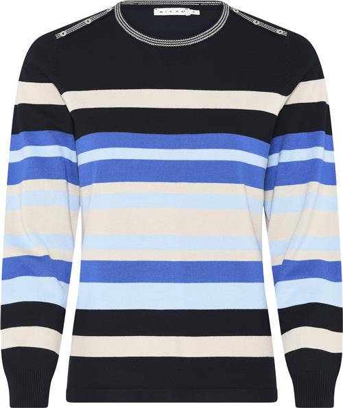 Se Micha Bbjumper_Bbautumnviscstripekni Kvinde Navy/blue Sweaters Str XXL - hos Magasin ved Magasin