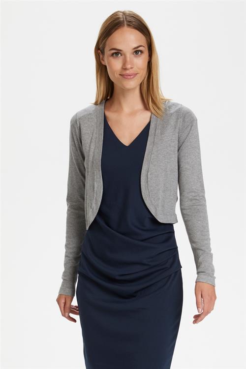 Se Kaffe Astrid Bolero Kvinde Grey Melange Cardigans Regular Fit Str S - hos Magasin ved Magasin