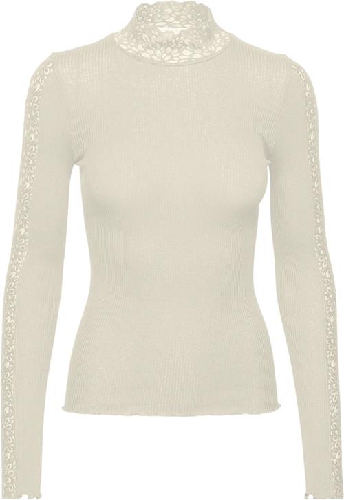 Se Rosemunde Long Sleeve Tshirt w/ Lace Kvinde Hvid Toppe Str L - Bomuld hos Magasin ved Magasin