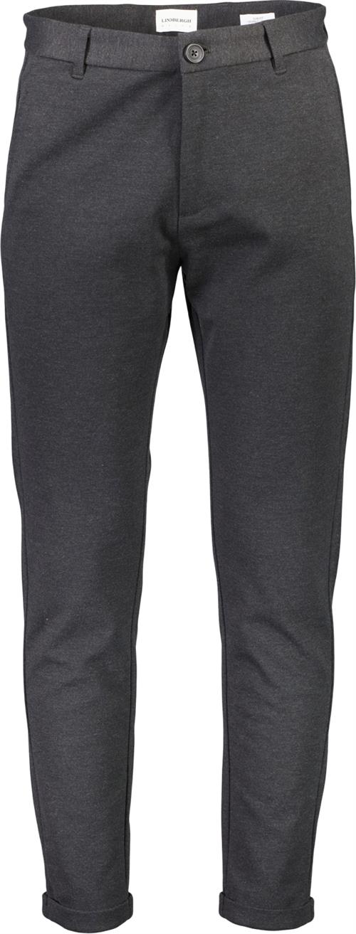 Se Lindbergh Superflex Knitted Cropped Pant Mand Dark Grey Habitbukser Str XS - hos Magasin ved Magasin