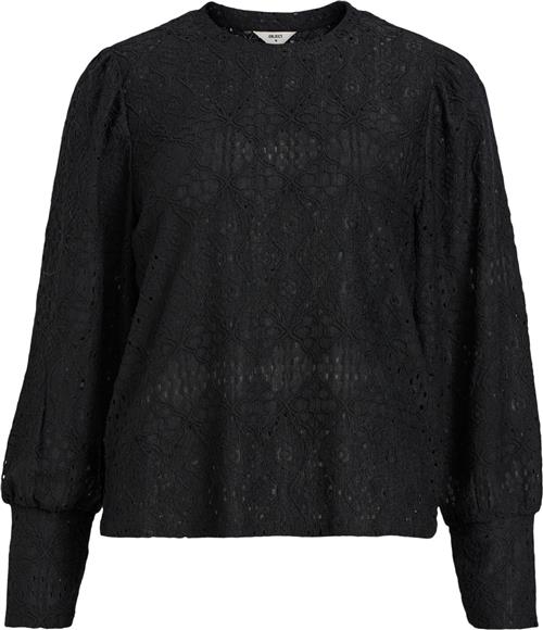 Se Object Objfeodora L/S TOP Noos Kvinde Black Langærmede Bluser Str S - hos Magasin ved Magasin