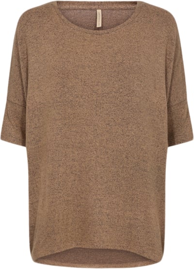 soyaconcept Scbiara 96 Bluse Camel Kvinde 98404 Camel Kortærmet Strik Str S - Polyester hos Magasin