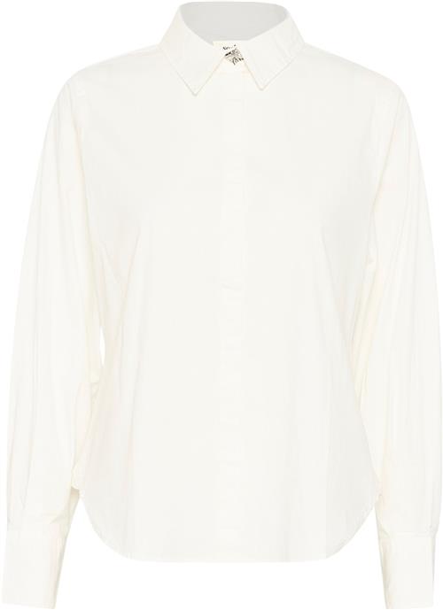 Soaked in Luxury Slalonna Shirt LS Kvinde Whisper White Langærmede Skjorter Loose Fit Str L - hos Magasin