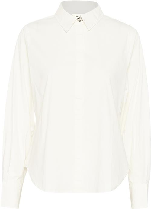 Soaked in Luxury Slalonna Shirt LS Kvinde Whisper White Langærmede Skjorter Loose Fit Str XXL - hos Magasin