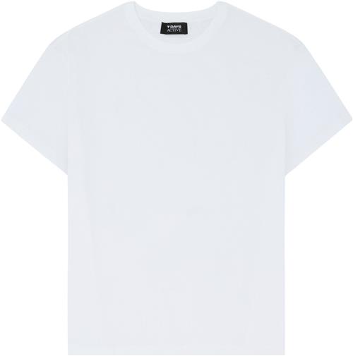 7 Days Active Organic Oversize Tee Kvinde 049 Brilliant White Kortærmede T-shirts Str M - hos Magasin