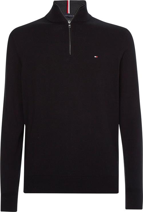 Se Tommy Hilfiger Pima ORG CTN Cashmere ZIP Mock Mand Bds Turtlenecks Str XL Cashmere - hos Magasin ved Magasin