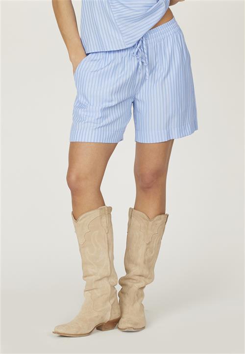 SisterS Point Ellasho11 Kvinde Blue Stripe Casual Shorts Str L - hos Magasin