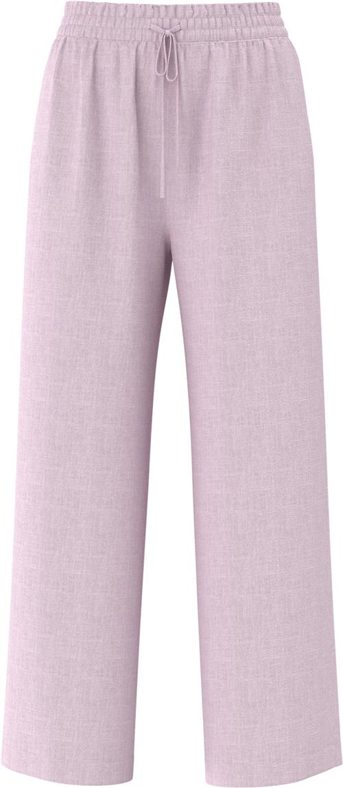 Selected Femme Slfvivagulia HW Long Linen Pant NO Kvinde Cradle Pink Hørbukser Regular Fit Str 38 - hos Magasin