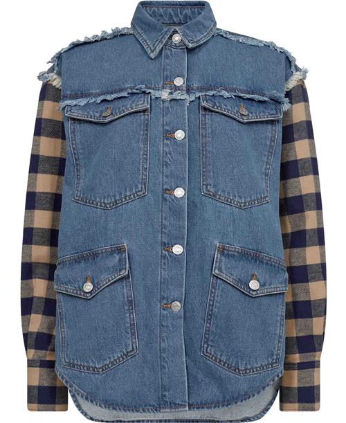 Mo5ch1no jeans Jacket Kvinde Fantasy Print Blue 281 Denimjakker Str S - hos Magasin