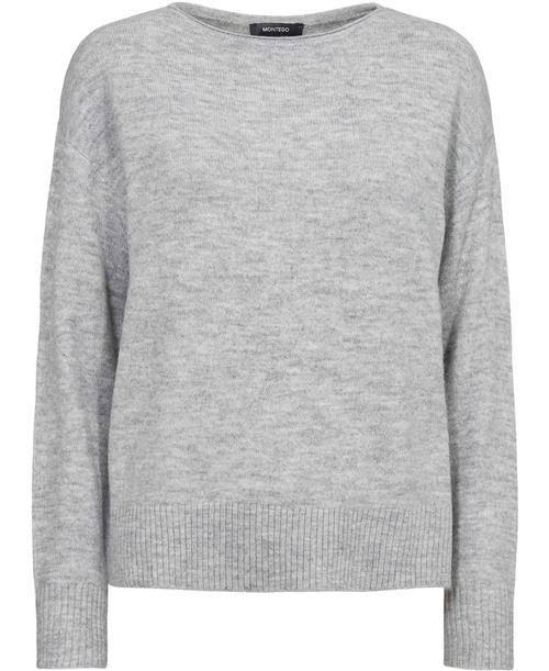 Montego Khairy O-N Uni Kvinde Glacier Grey Sweaters Str 44 - hos Magasin