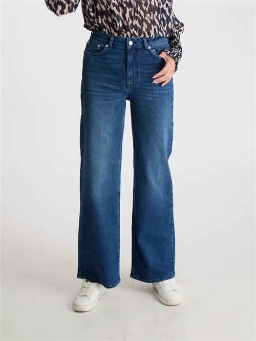 Neo Noir Carla Denim Pants Kvinde Blue Straight Jeans Str 40 Denim - hos Magasin