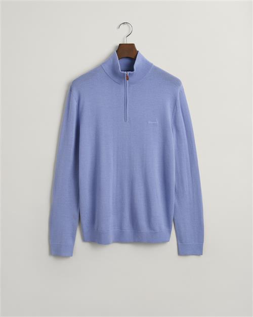 Se Gant Extrafine Merino Wool Half ZIP Mand Gentle Blue Turtlenecks Str XL Merino - hos Magasin ved Magasin