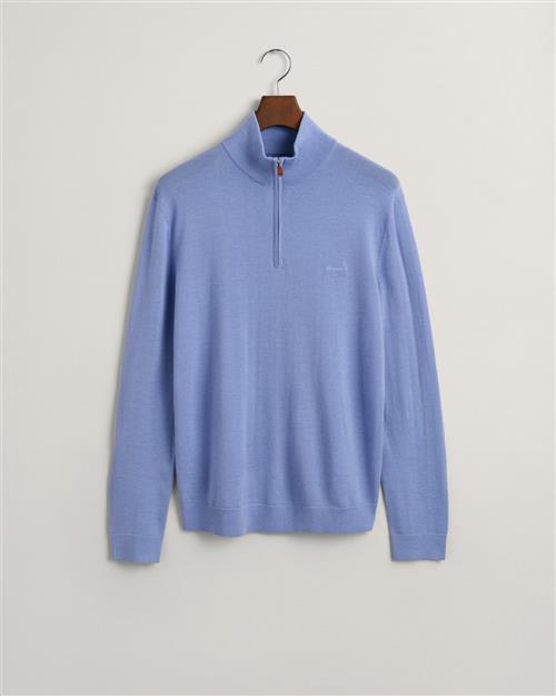 Gant Extrafine Merino Wool Half ZIP Mand Gentle Blue Turtlenecks Str XXL Merino - hos Magasin