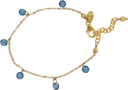 Se BeChristensen Susan Blue Zirconia Bracelet Gold One Size - Perlearmbånd hos Magasin ved Magasin