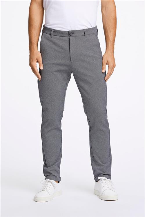 Lindbergh Cropped Bukser m. Stretch Mand Grey Mix Chinos Str S - hos Magasin