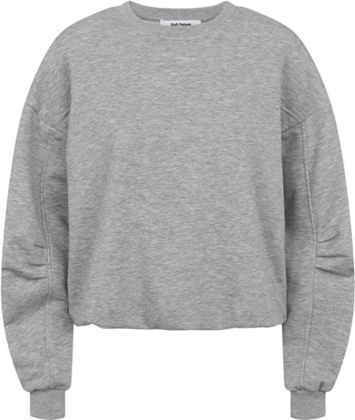 Soft Rebels Srscout Sweatshirt Kvinde Grey Melange Sweatshirts Str M - hos Magasin