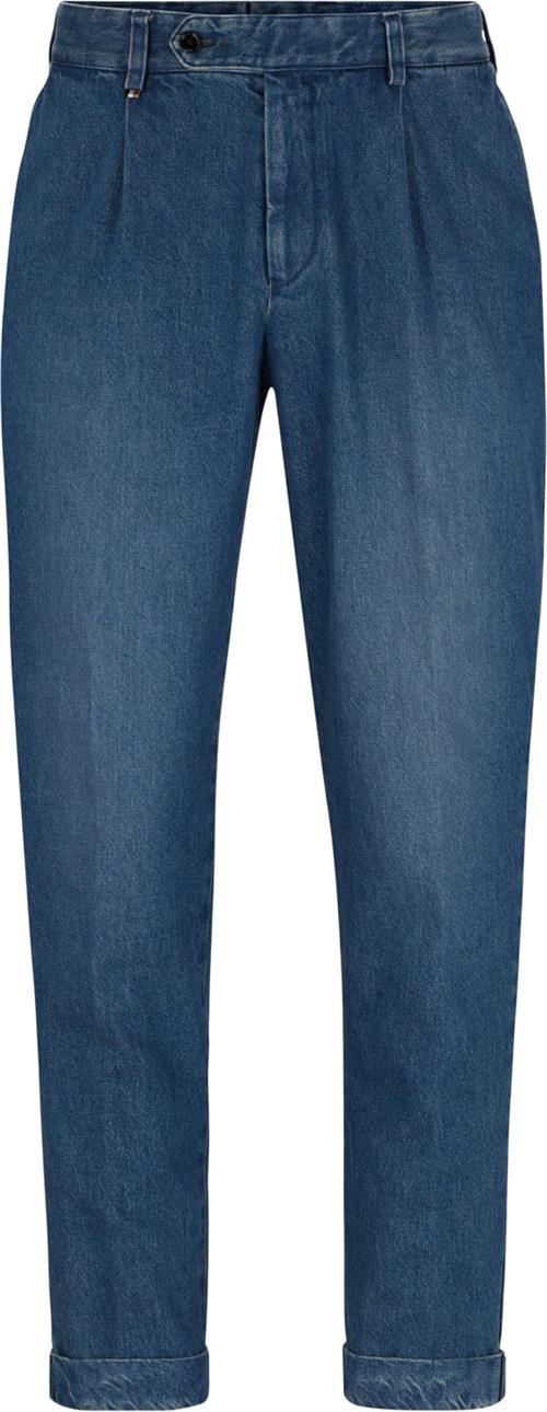 BOSS Cperin-w-pl-243f Mand Open Blue Jeans Str 50 - hos Magasin