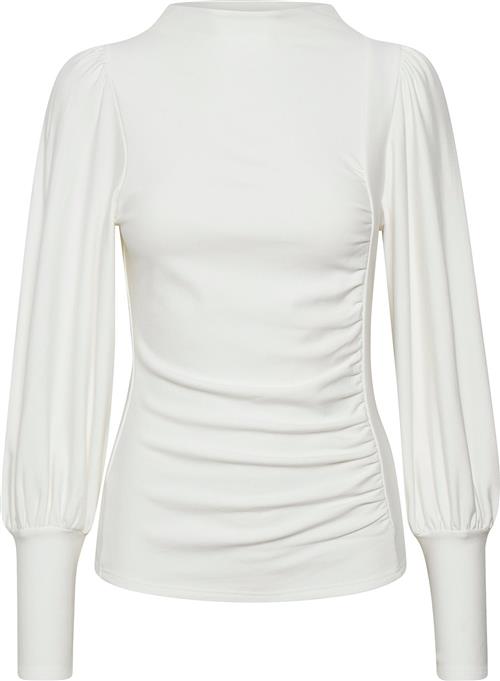 Gestuz Rifagz Puff Blouse Kvinde Egret Langærmede Bluser Str L - hos Magasin